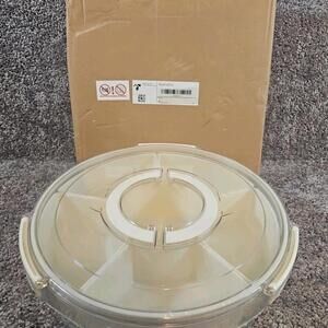 BigPonPon Rotating Divided Serving Tray. 6 Individual Containers. New.